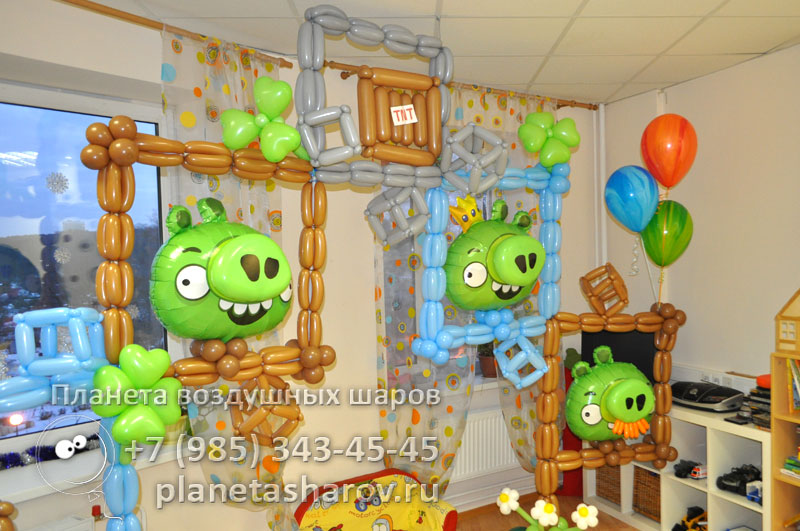 свинки для праздника Angry Birds