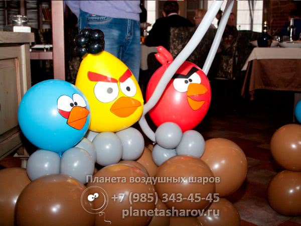 Украшение в стиле Angry Birds